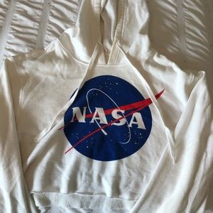 h&m nasa cropped hoodie